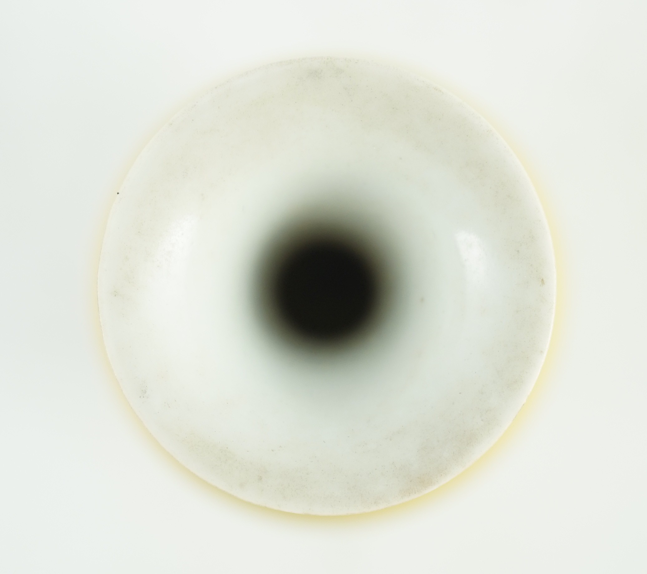 A Chinese yellow glazed bottle vase, Kangxi mark possibly Republic period